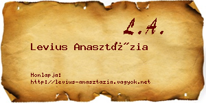 Levius Anasztázia névjegykártya
